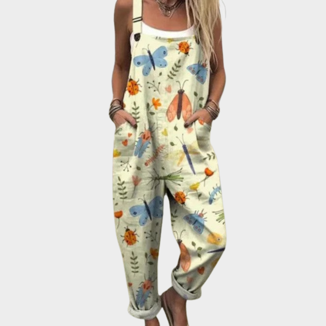 Hazel | Easy Printed Dungarees