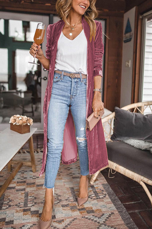 Velvet Kimono Coat