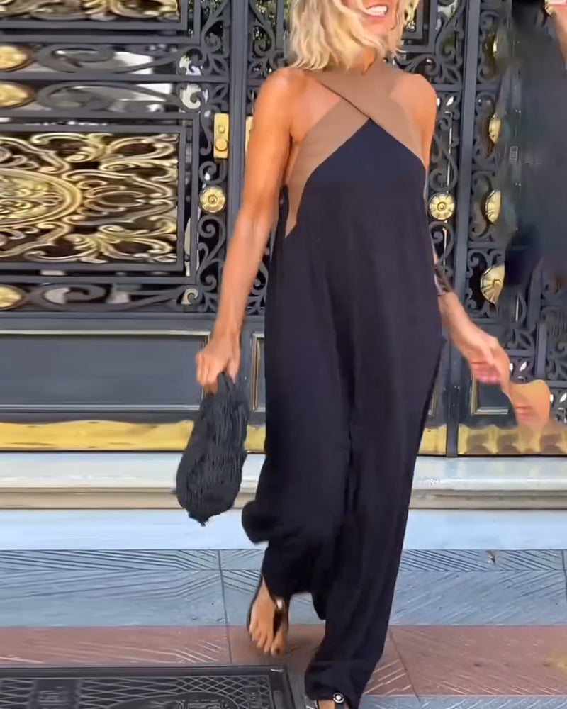 Victoria | Crossover Neck Maxi Dress