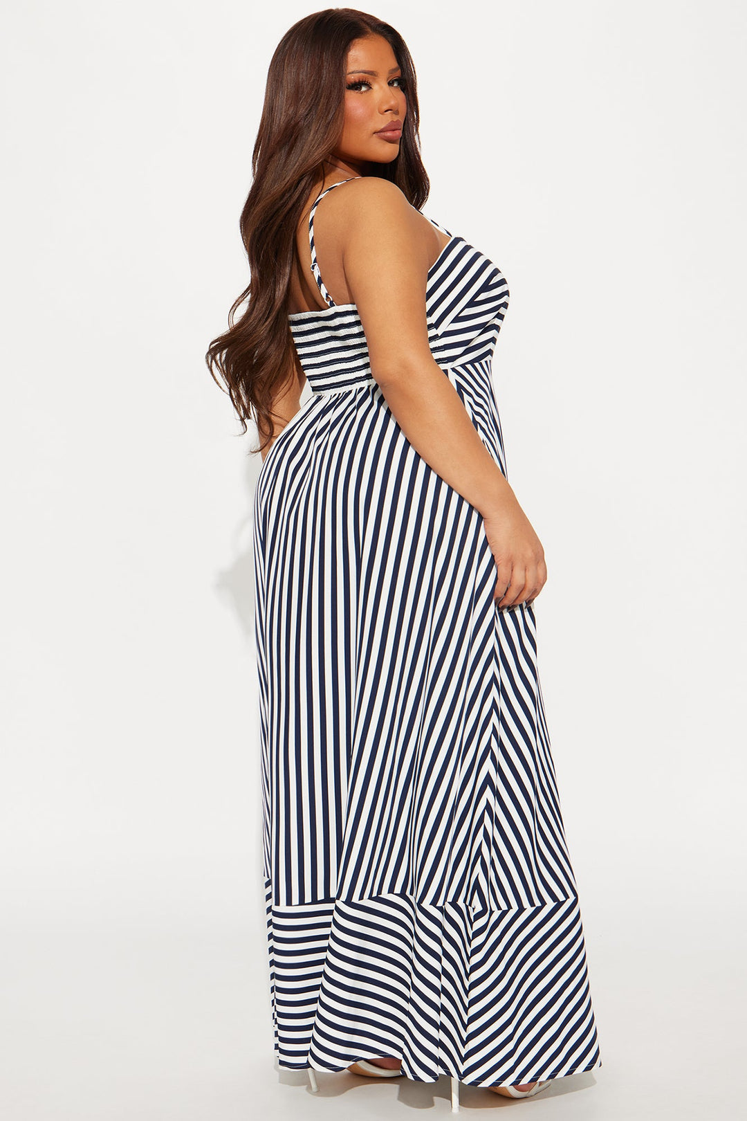 Anne Striped Maxi Dress - Navy