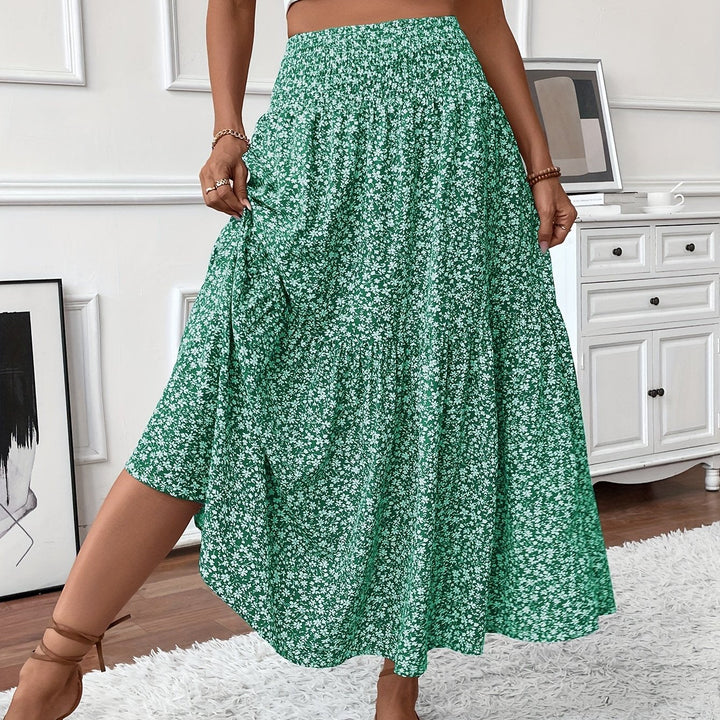 Malika – Tiered Floral Maxi Skirt