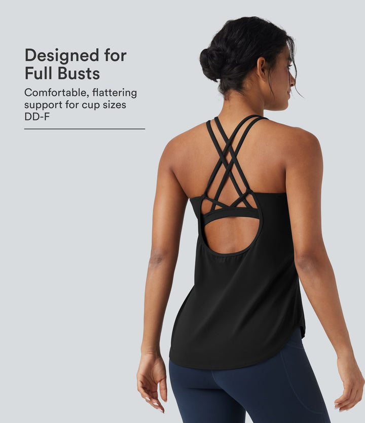 Lisa Workout Tank Tops Built in Bra - Women&