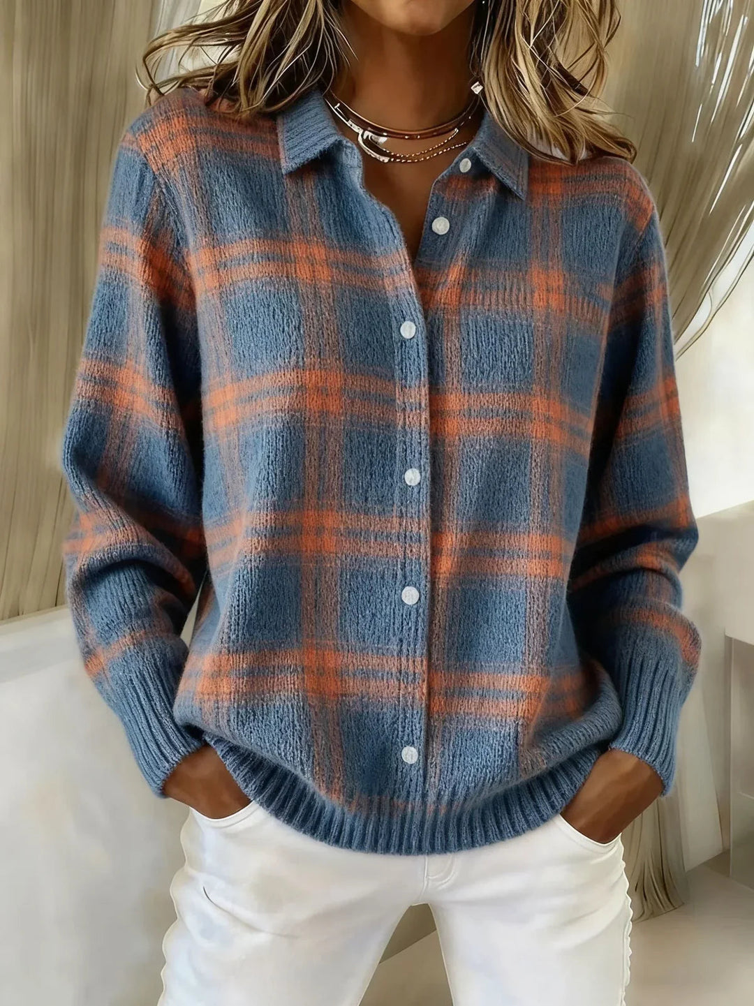 CAMILLE | PLAID CARDIGAN