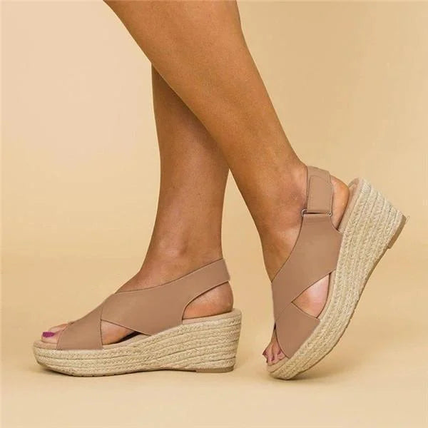 Cherie | Platform Open Toe Espadrille Sandals For Women