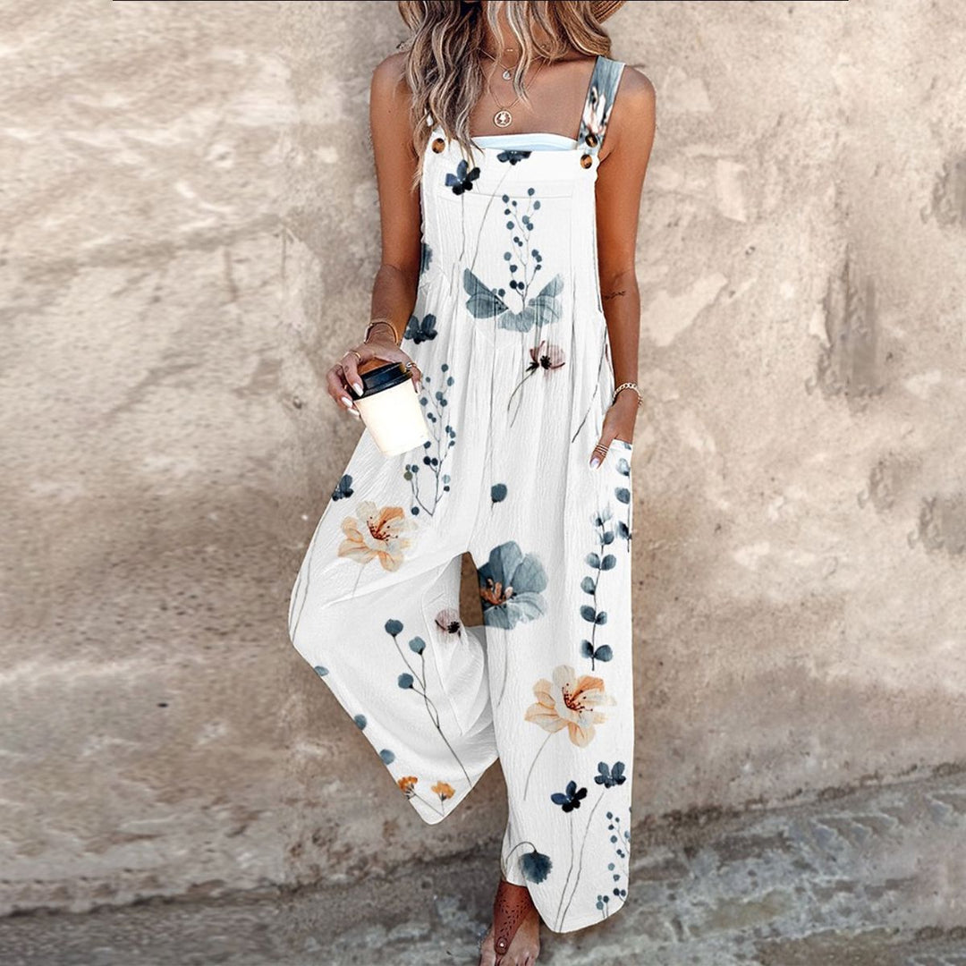 Eve | Floral Dungarees