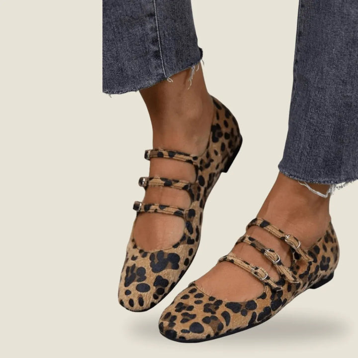 Sienna | Leopard Buckle Flats