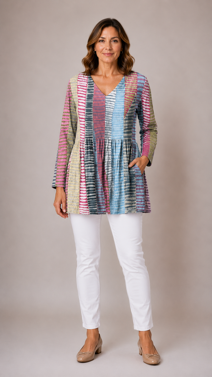 Margo | Long Blouse With V-Neck