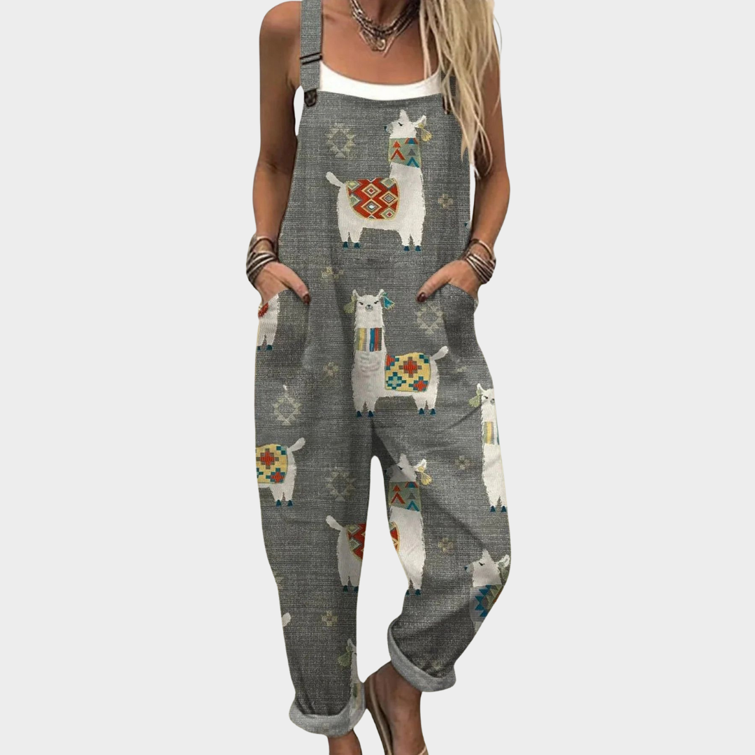 Lily | Soft Printed Dungarees