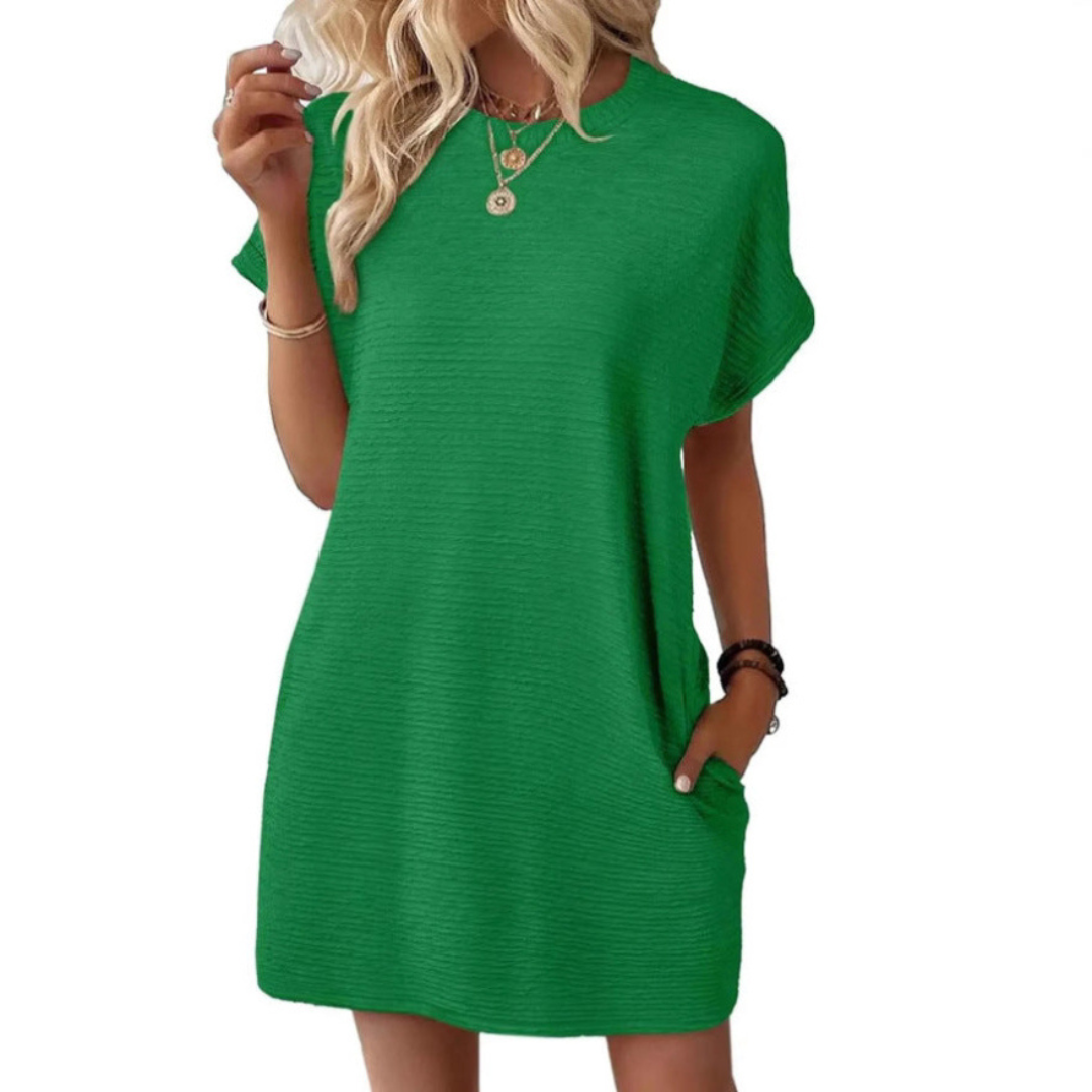 TASHA™ – Casual Minimalist Round Neck Summer Dress