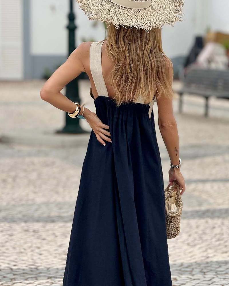 Victoria | Crossover Neck Maxi Dress