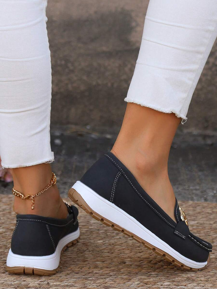 Nicolette | Chain-Detail Platform Loafers For Women
