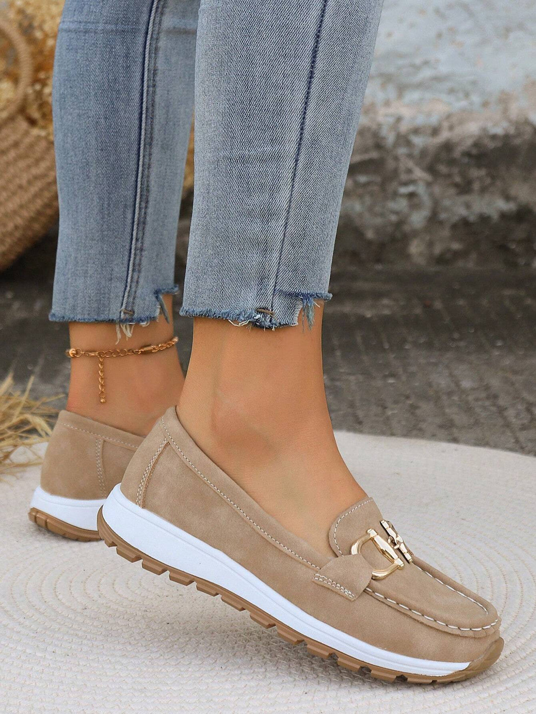 Blanca | Platform Loafers With Metallic Hardware For Women