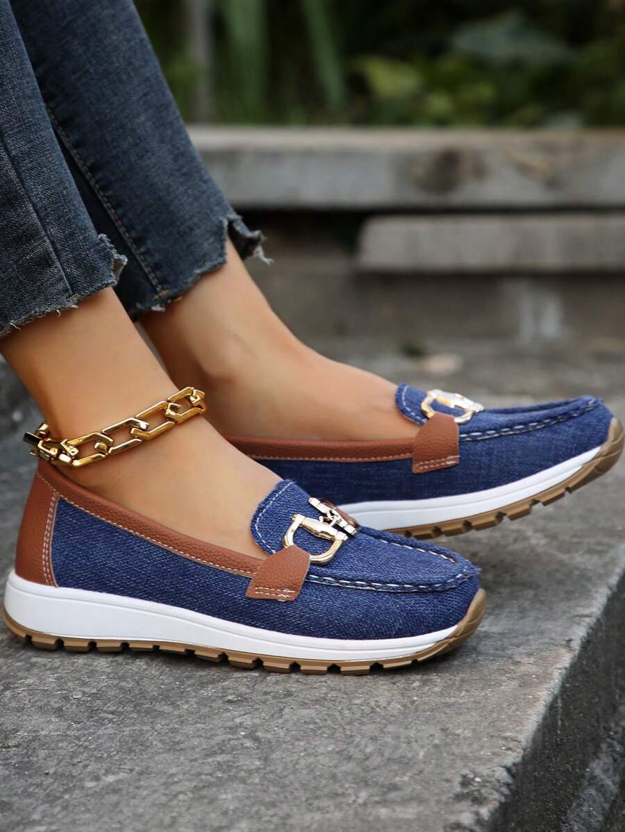 Nicolette | Chain-Detail Platform Loafers For Women