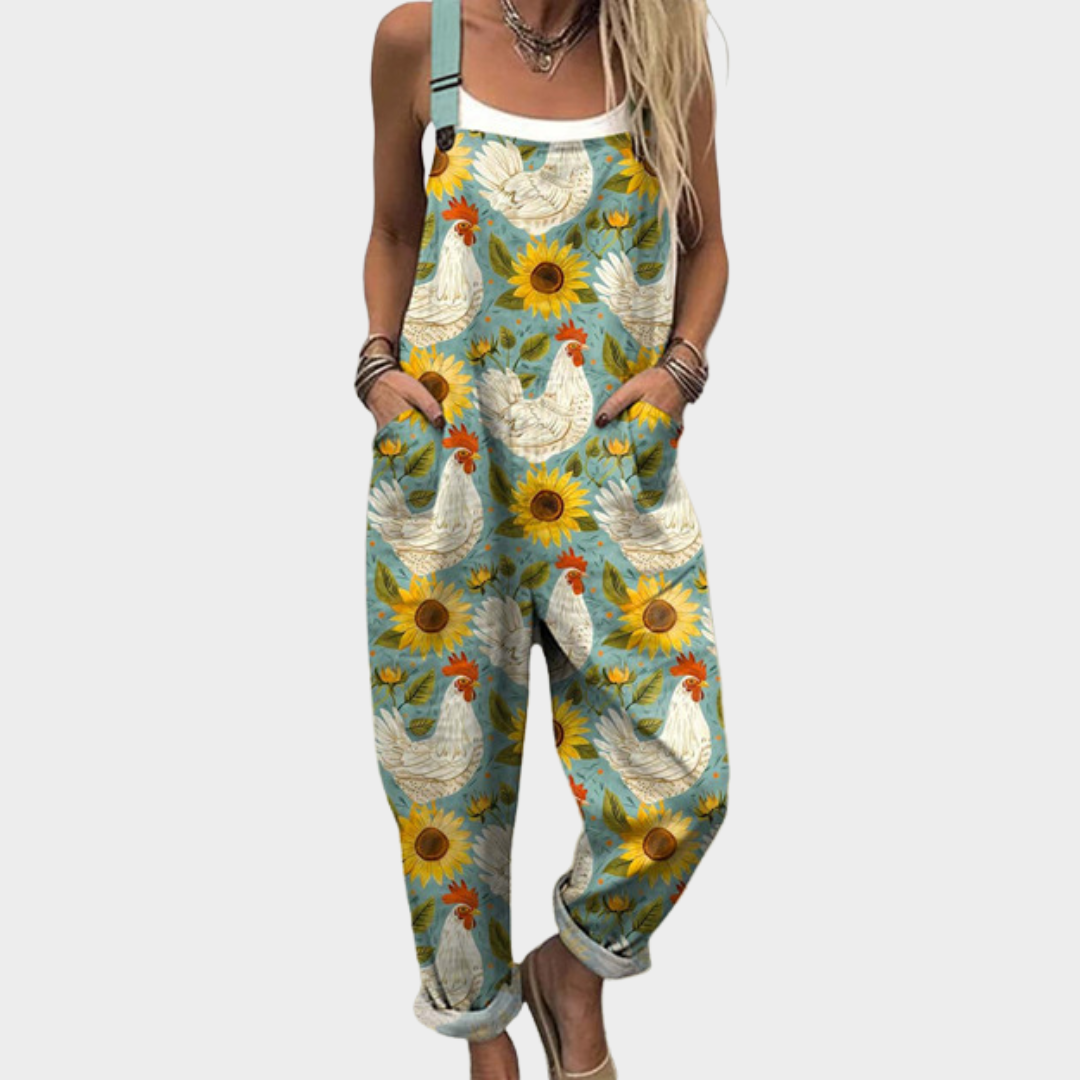 Fiona | Gentle Printed Dungarees