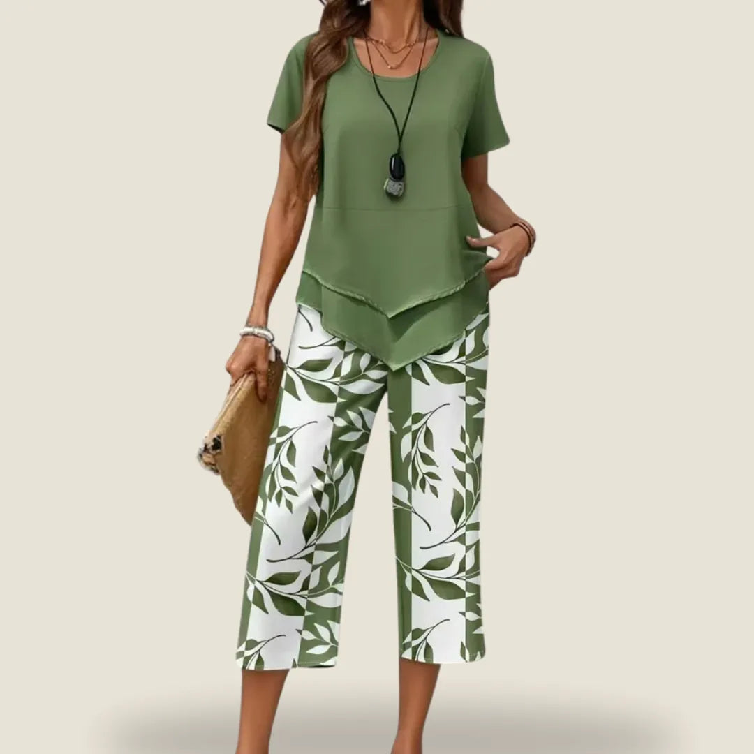 Avy | Casual Leaf Print Co-Ord Set