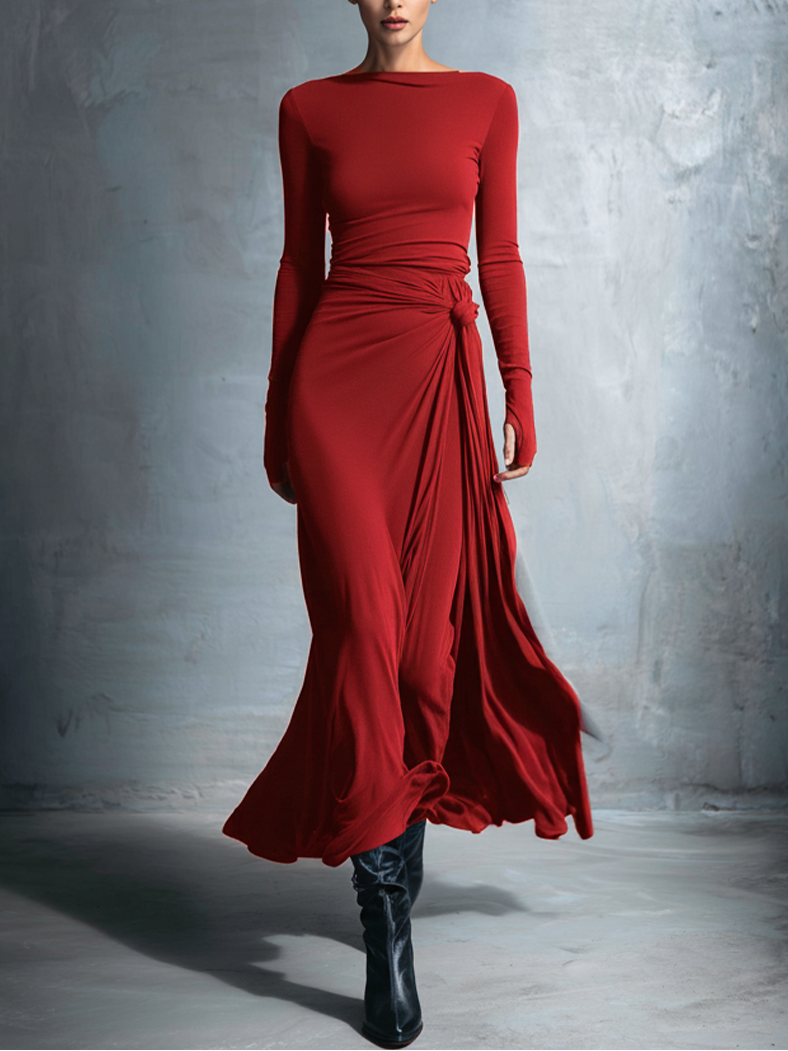 Yasmina™ - Maxi Dress With Side Tie