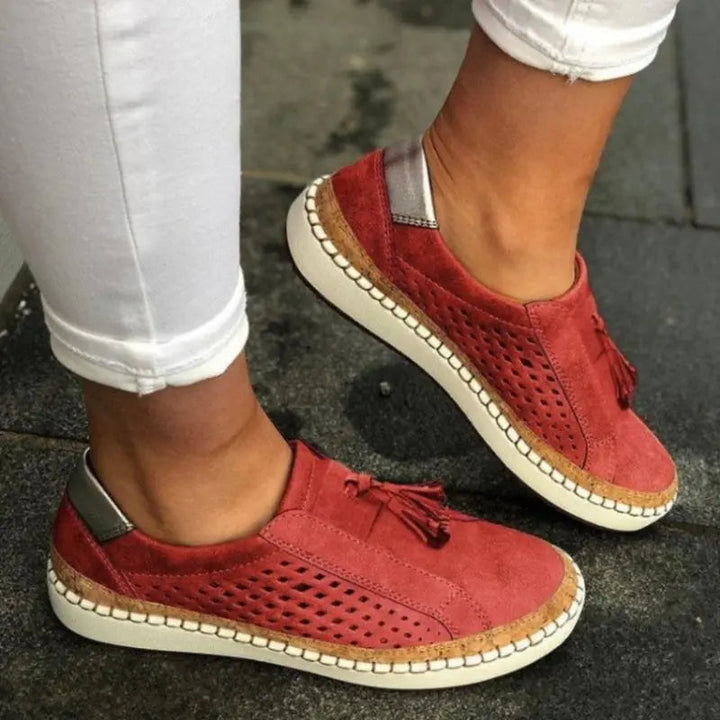 Mila | Perforated Slip-On Loafers For Women