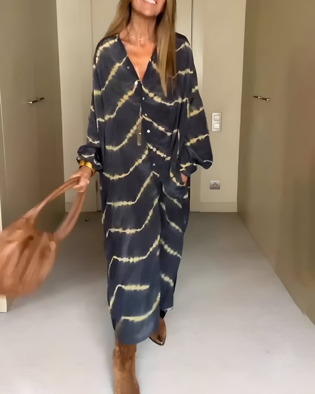 Julia™ | Striped Bohemian Maxi Dress