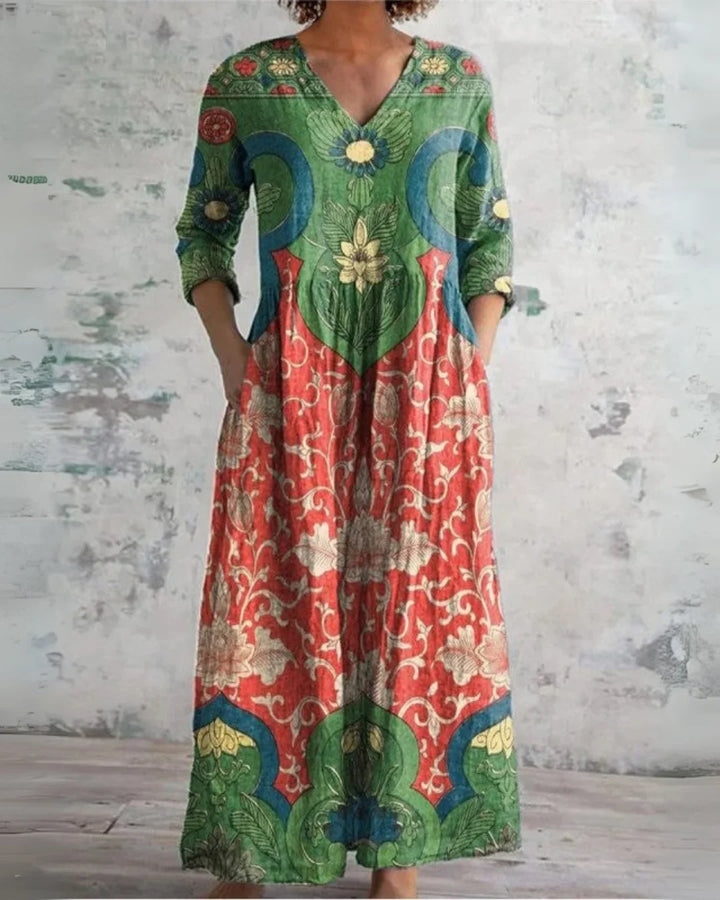 Vintage Floral Maxi Dress