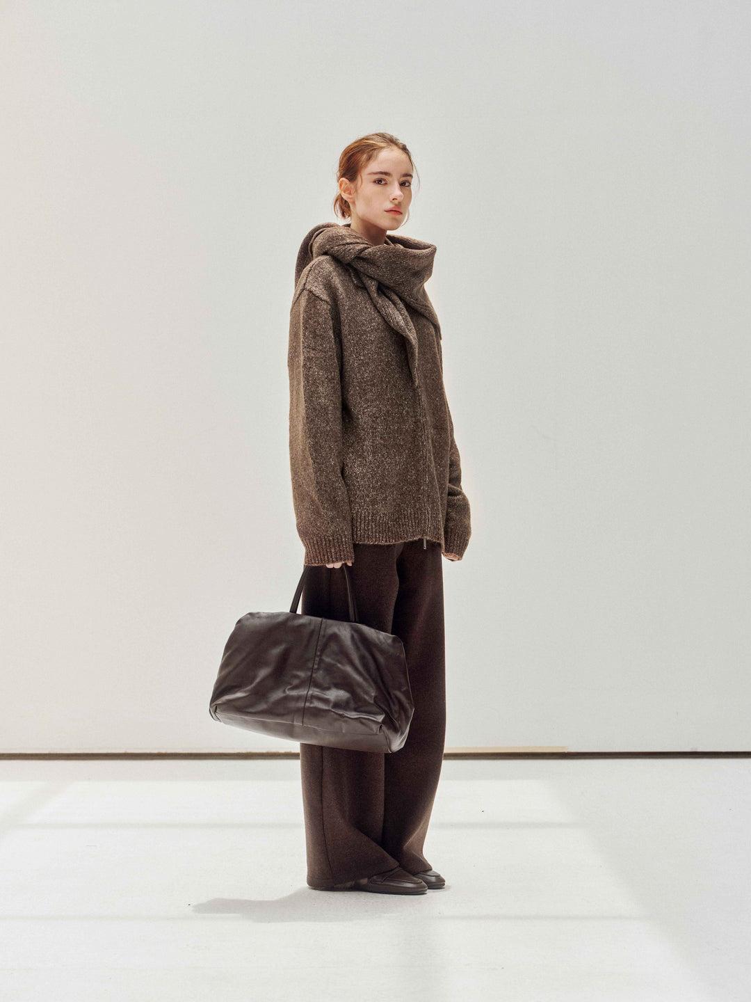 Granule Zip-Up Cardigan &amp; Scarf