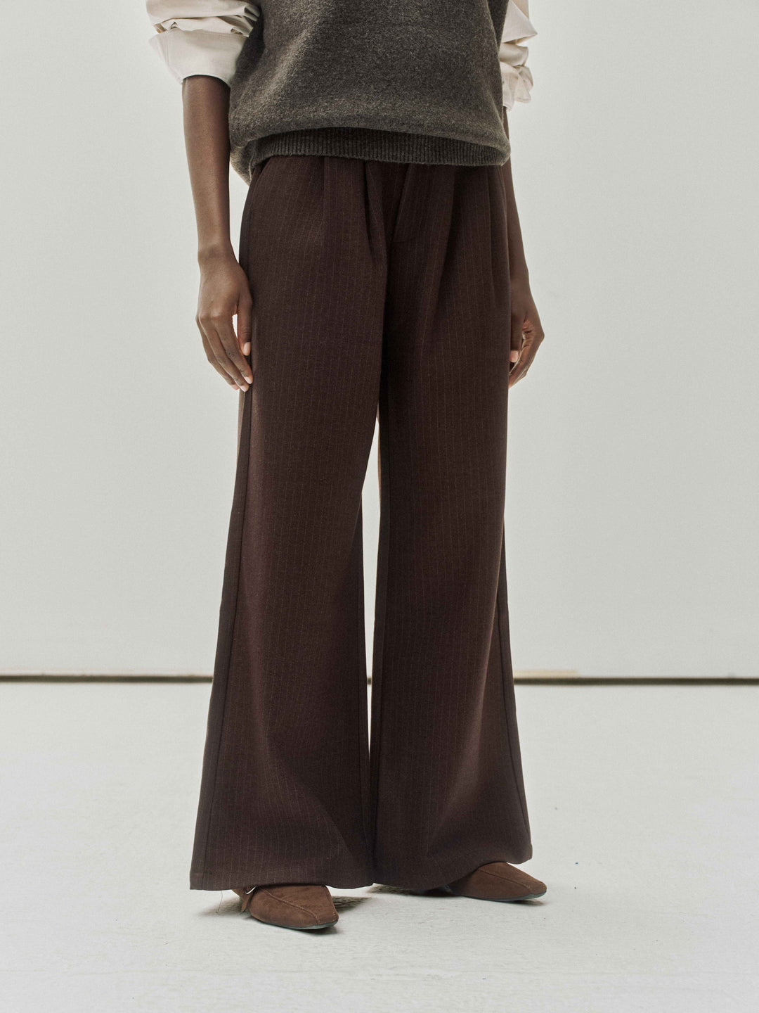 Tailored Wide-Leg Trousers