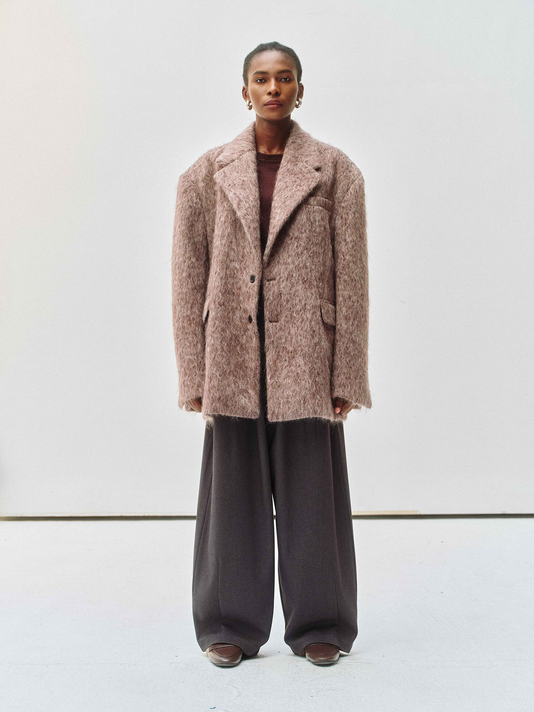 Velin Wool Fuzzy Blazer