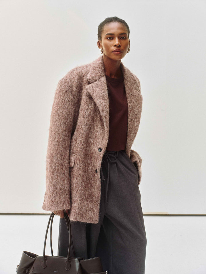 Velin Wool Fuzzy Blazer