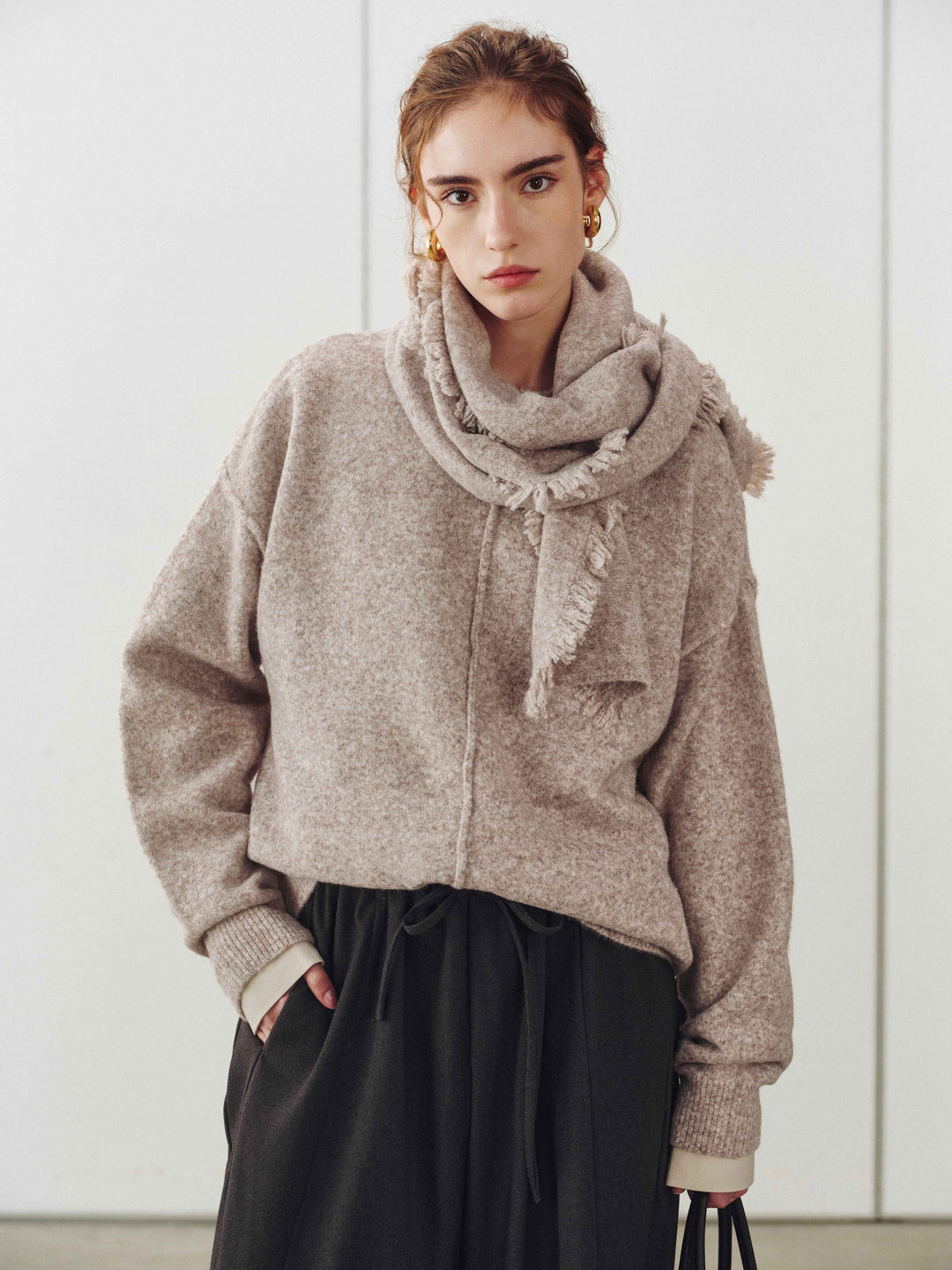 Fringe Wrap Cardigan &amp; Scarf