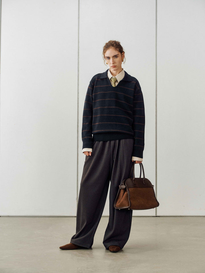 Kaelen Wool Polo Sweater