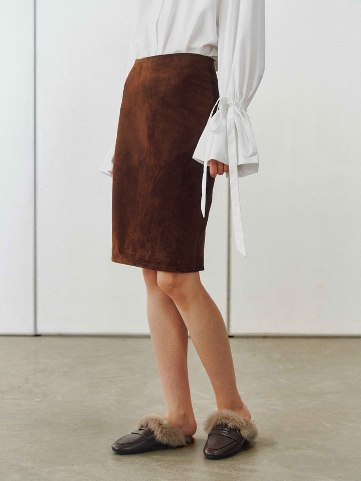 Velour Fur Mule Slippers