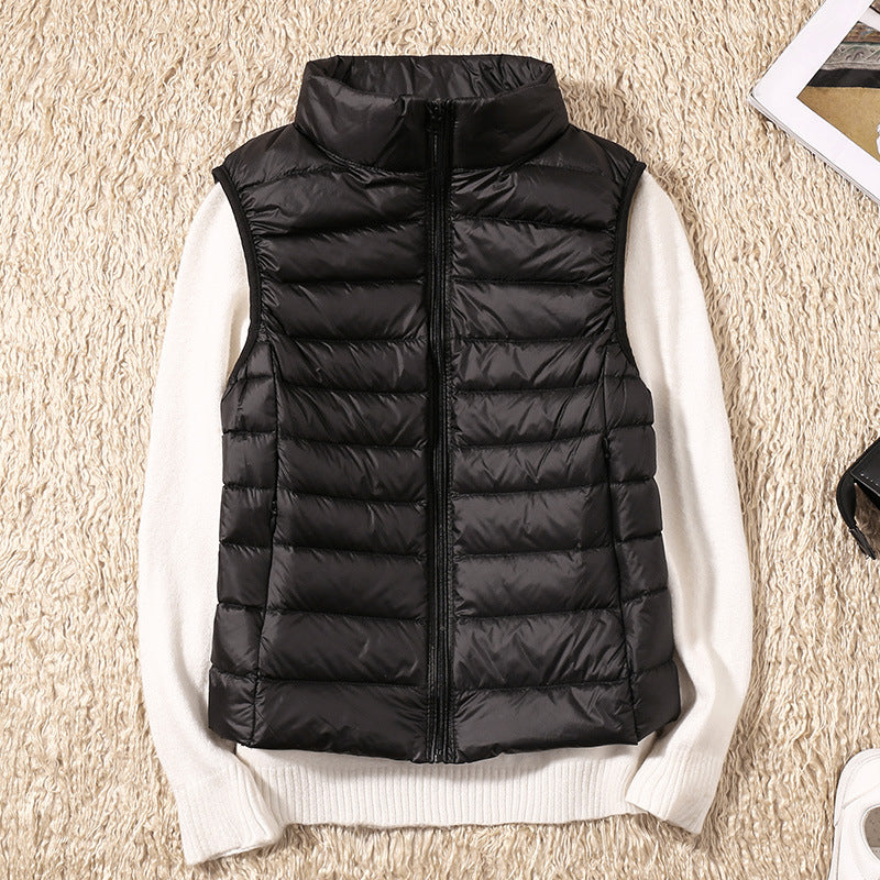 Velora – Ultralight White Duck Down Vest