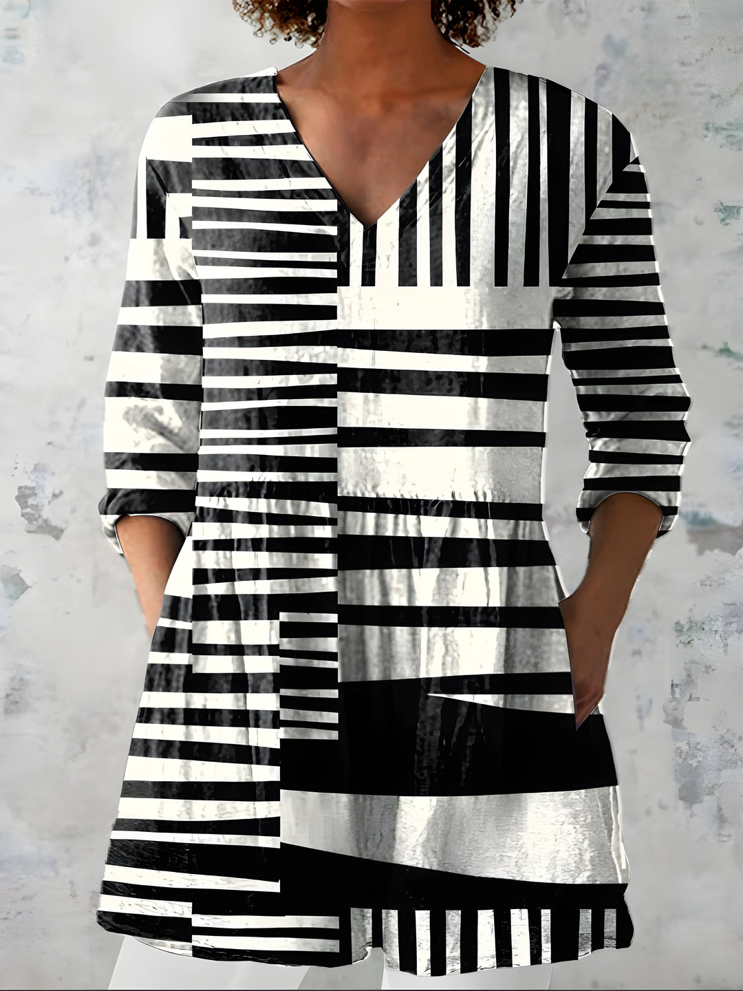 Sienna | Long Blouse With V-Neck