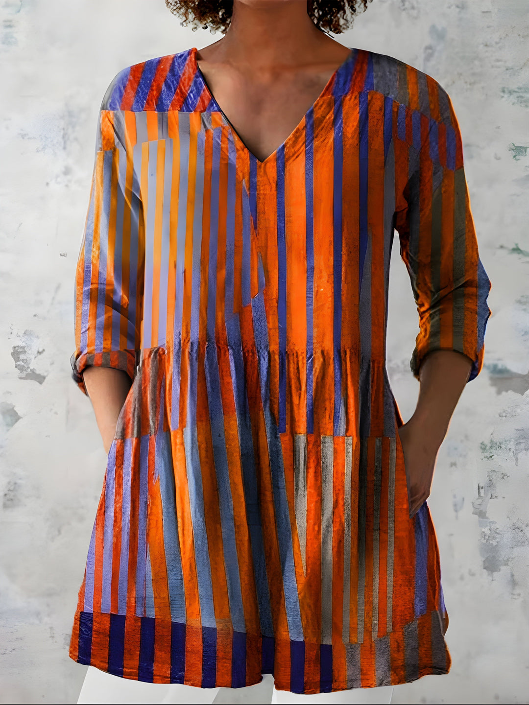 Amaia | Long Blouse With V-Neck