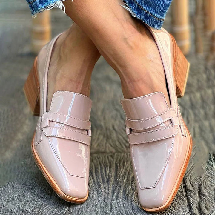 Eden | Block Heel Patent Loafers For Women