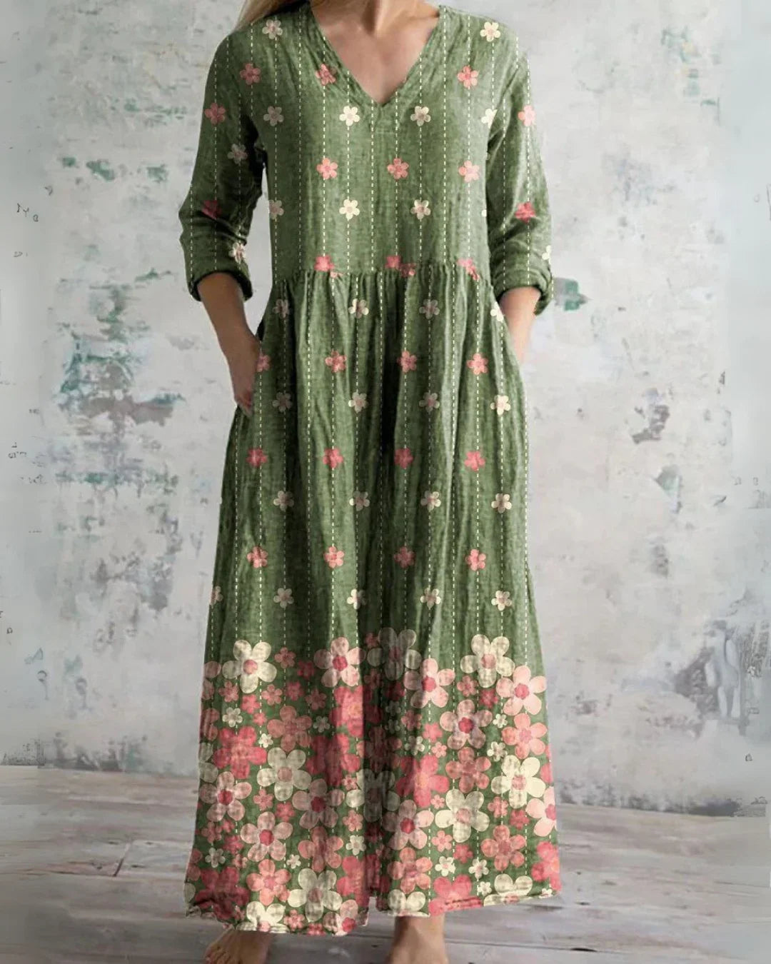 Vintage Floral Maxi Dress