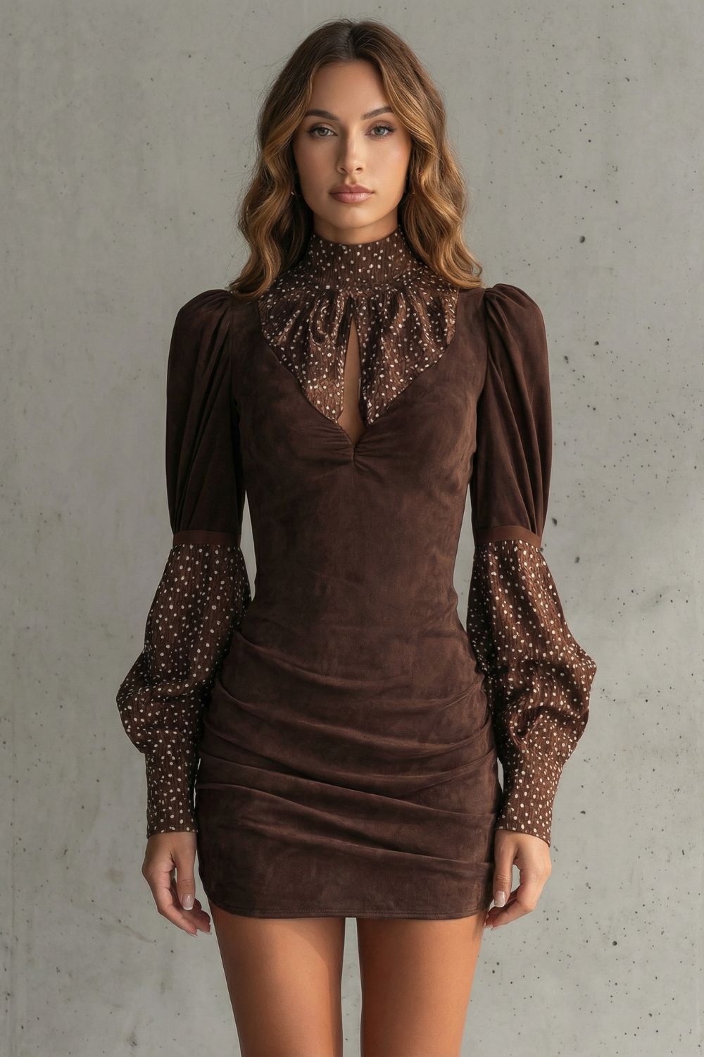 Serelinne – Vintage Puff Sleeve – Mini Dress
