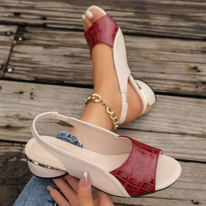 Melanie | Open Toe Block Heel Slingback Sandals For Women