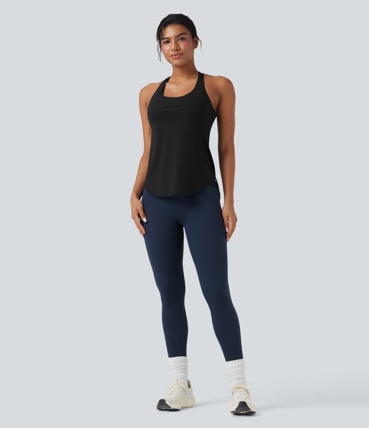 Lisa Workout Tank Tops Built in Bra - Women&