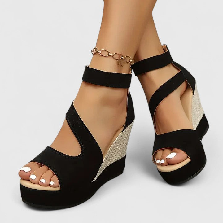 Magdalena | Platform Wedge Sandals With Open Toe For Women