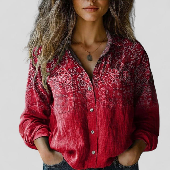 Kalina | Button-Down Floral Shirt For Women