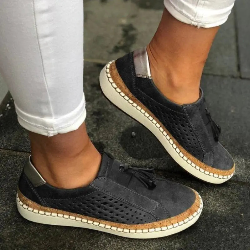 Mila | Perforated Slip-On Loafers For Women