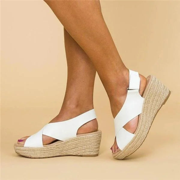 Cherie | Platform Open Toe Espadrille Sandals For Women