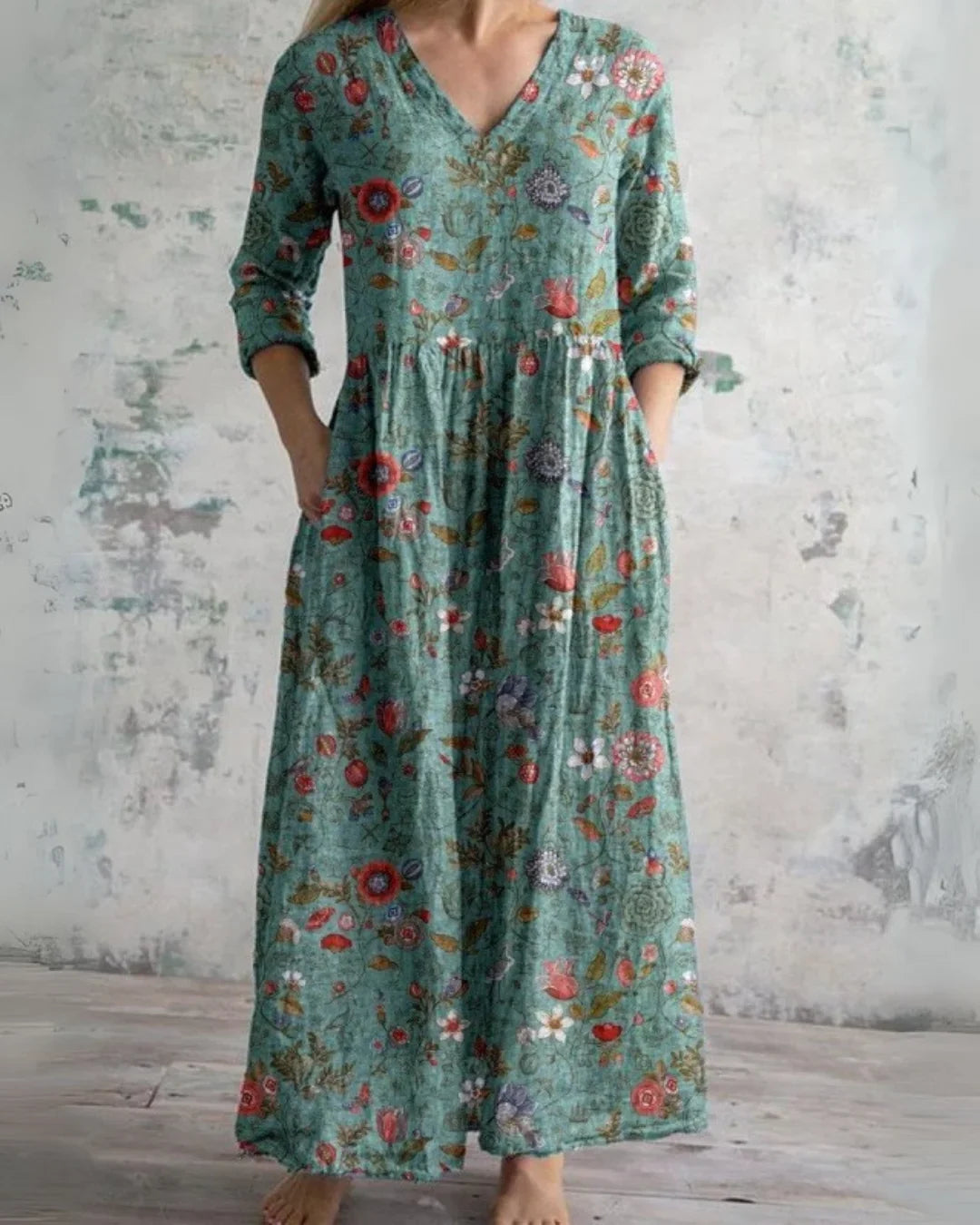 Vintage Floral Maxi Dress