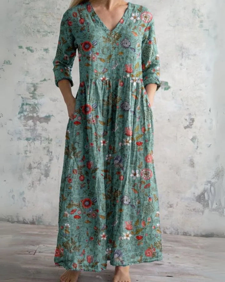 Vintage Floral Maxi Dress