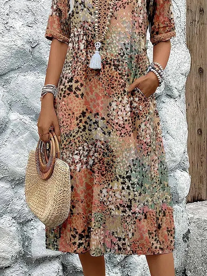 Zaya | Elegant Boho Midi Dress