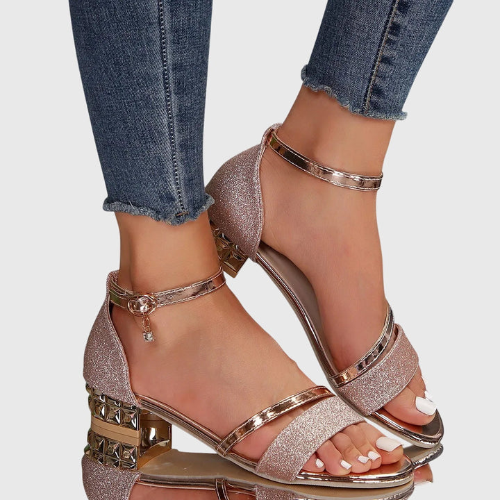 Everild | Block Heel Sandals With Ankle Strap For Women