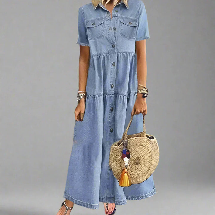 Veronica | Casual Short Sleeve Dress with Pocket