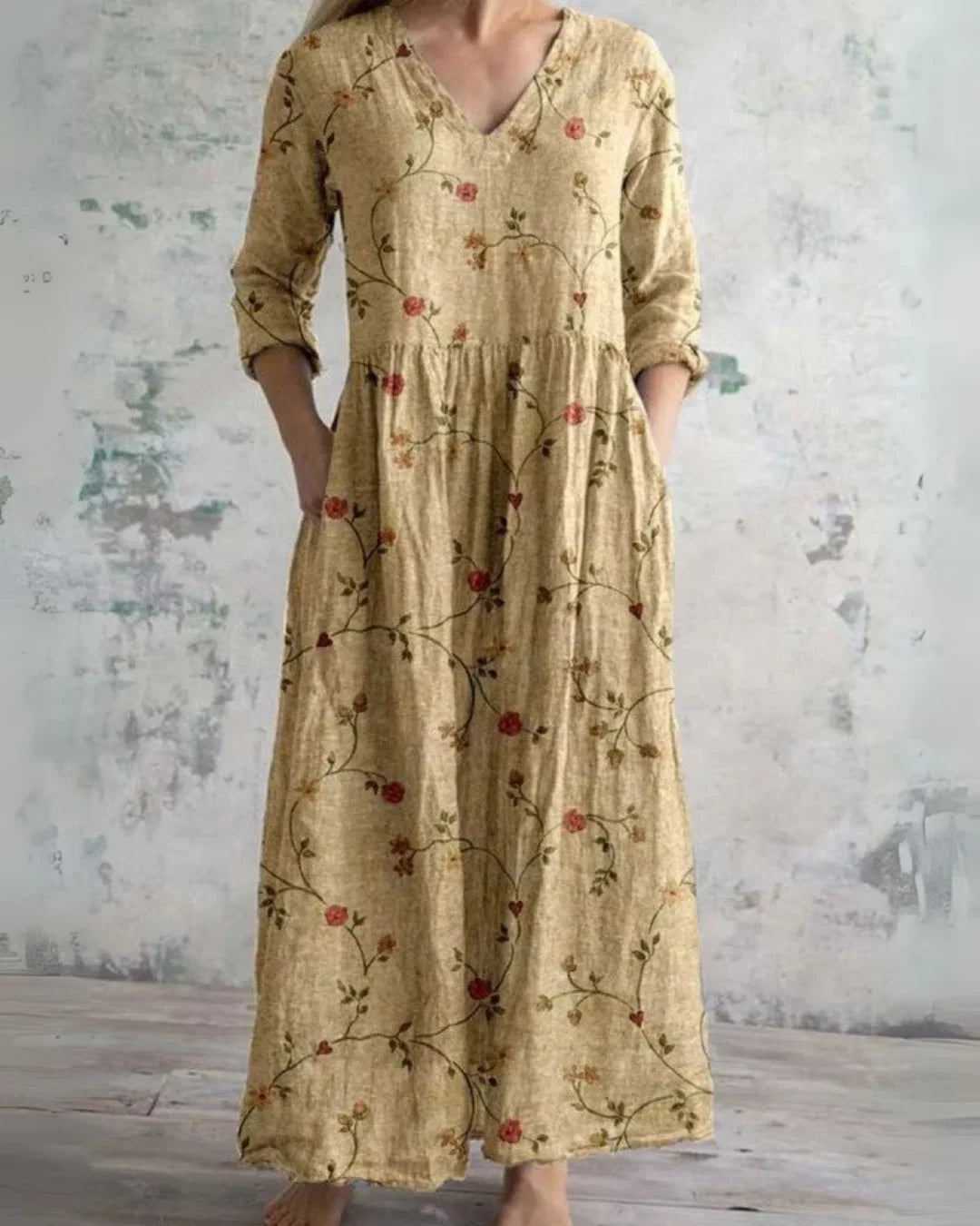 Vintage Floral Maxi Dress