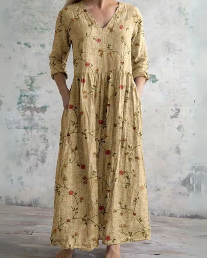 Vintage Floral Maxi Dress