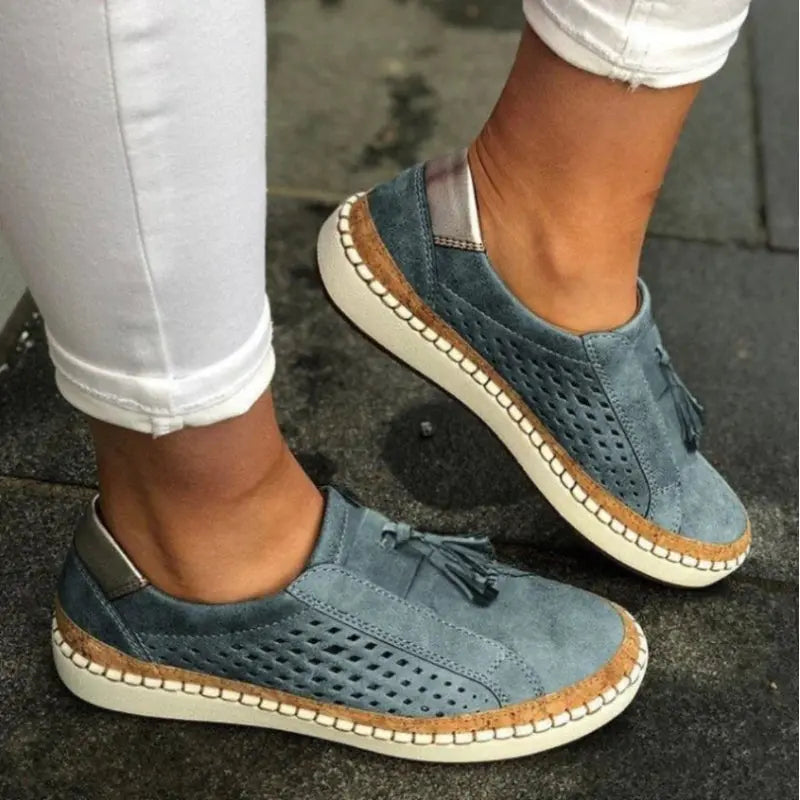 Mila | Perforated Slip-On Loafers For Women